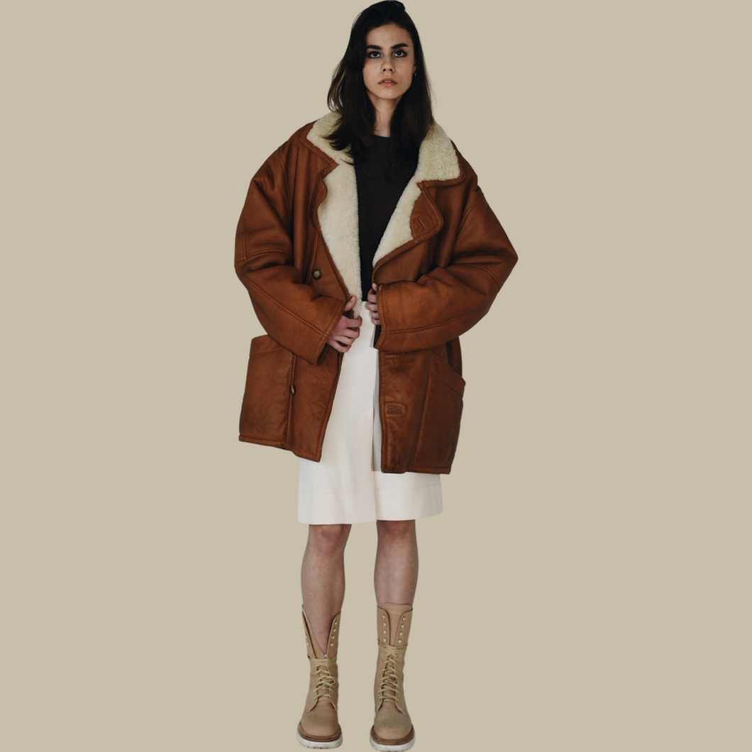 Vintage shearling coats 38